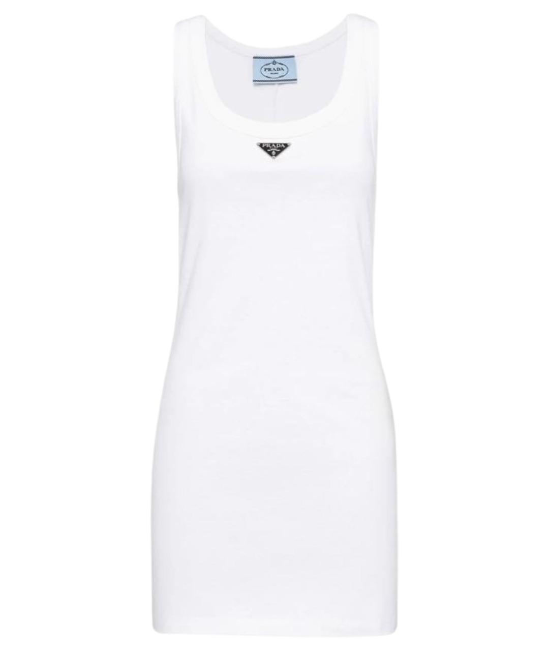 PRADA Белое хлопковое повседневное платье, фото 1