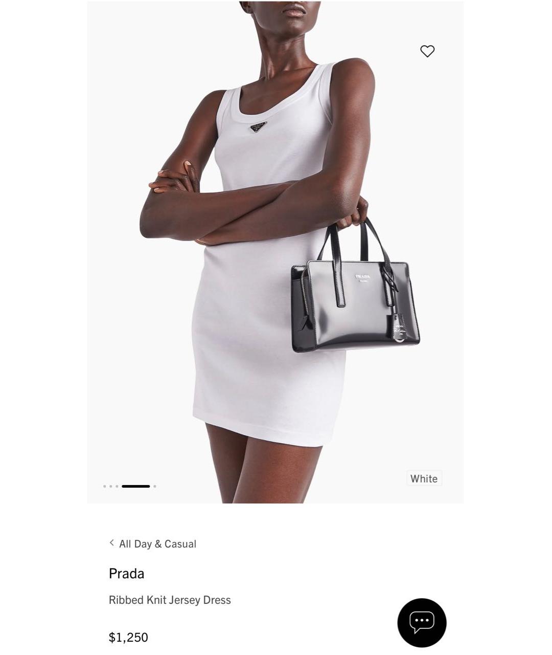 PRADA Белое хлопковое повседневное платье, фото 4