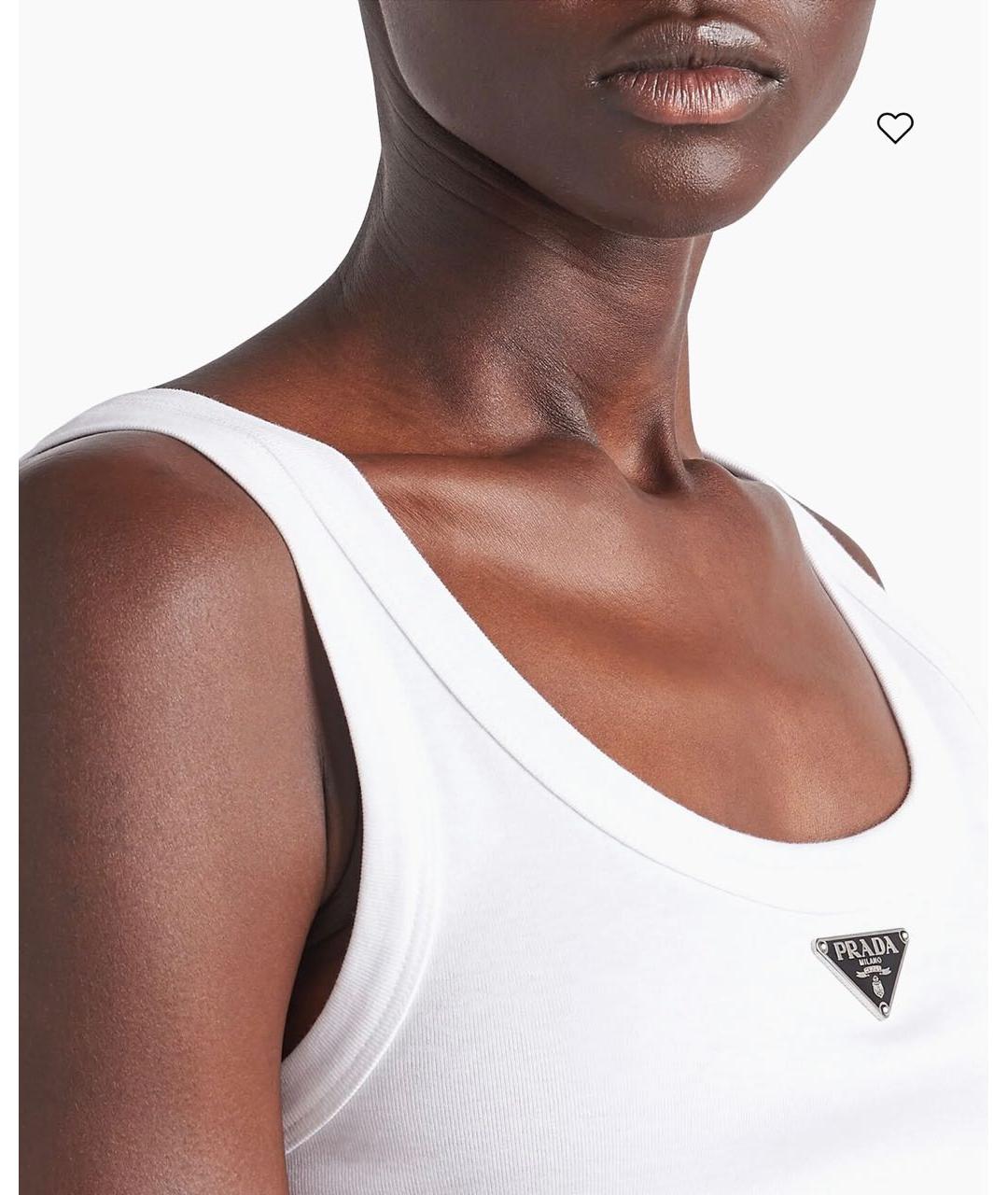 PRADA Белое хлопковое повседневное платье, фото 8