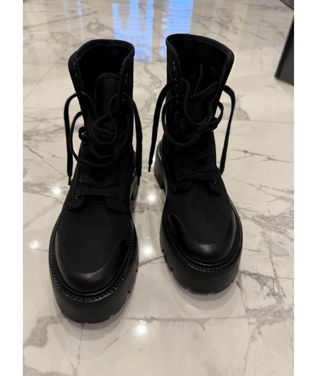 CELINE Черные текстильные ботинки, фото 2