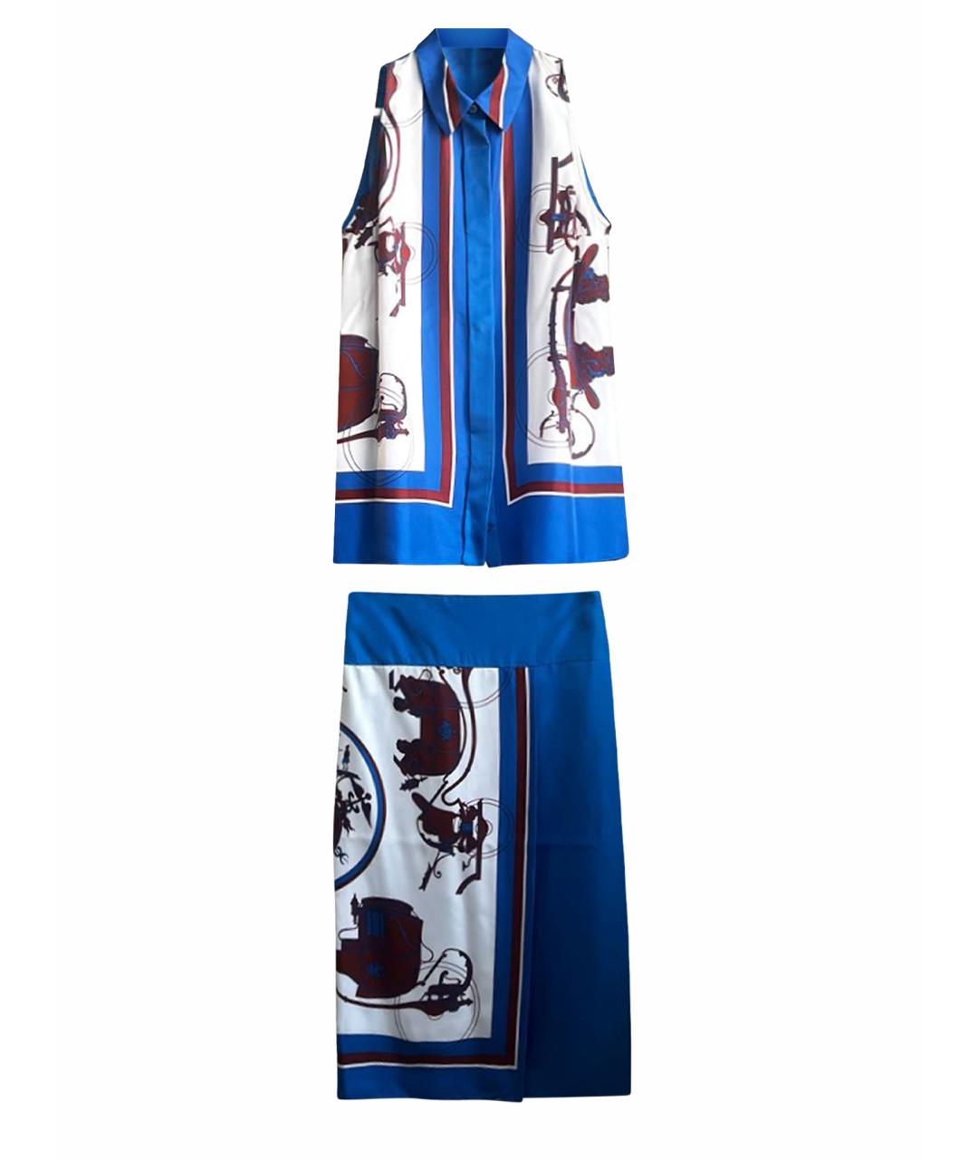 HERMES Шелковый костюм с юбками, фото 1