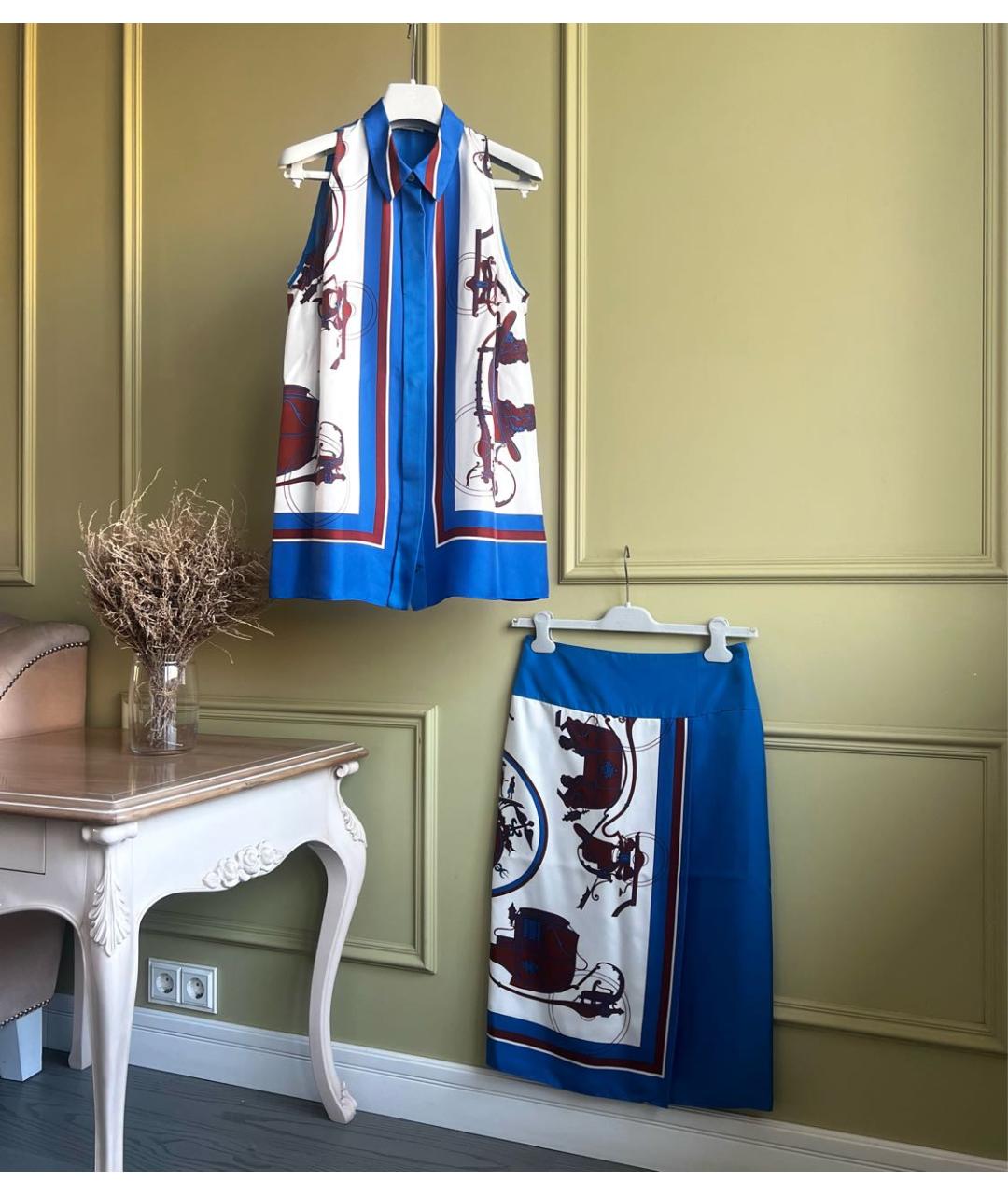 HERMES Шелковый костюм с юбками, фото 9