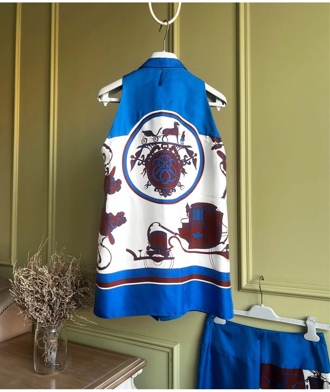 HERMES Шелковый костюм с юбками, фото 5