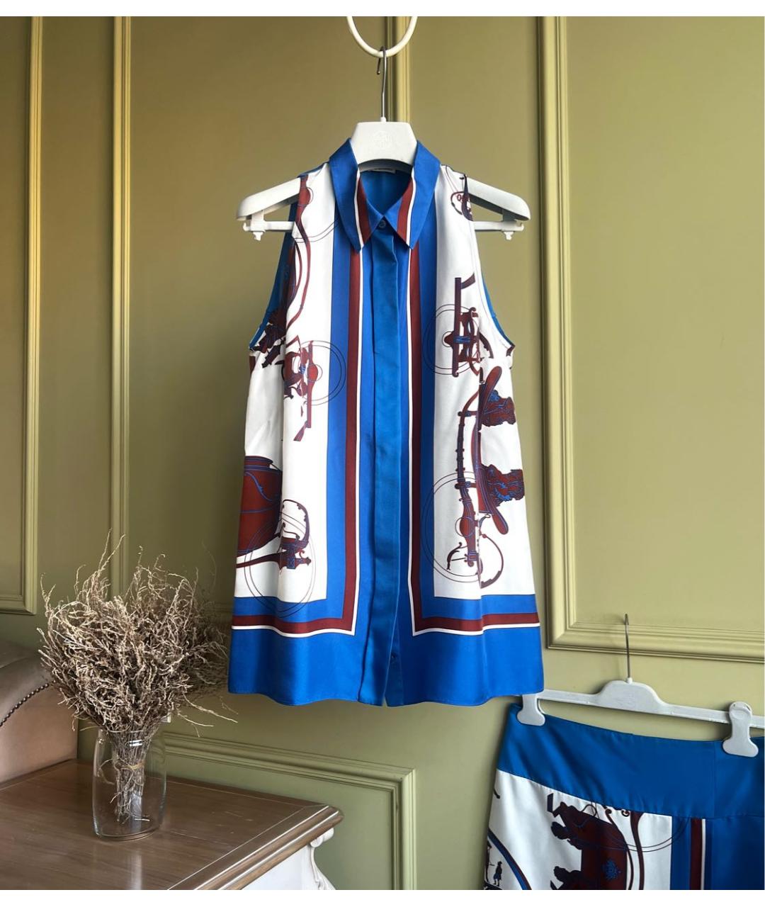 HERMES Шелковый костюм с юбками, фото 3