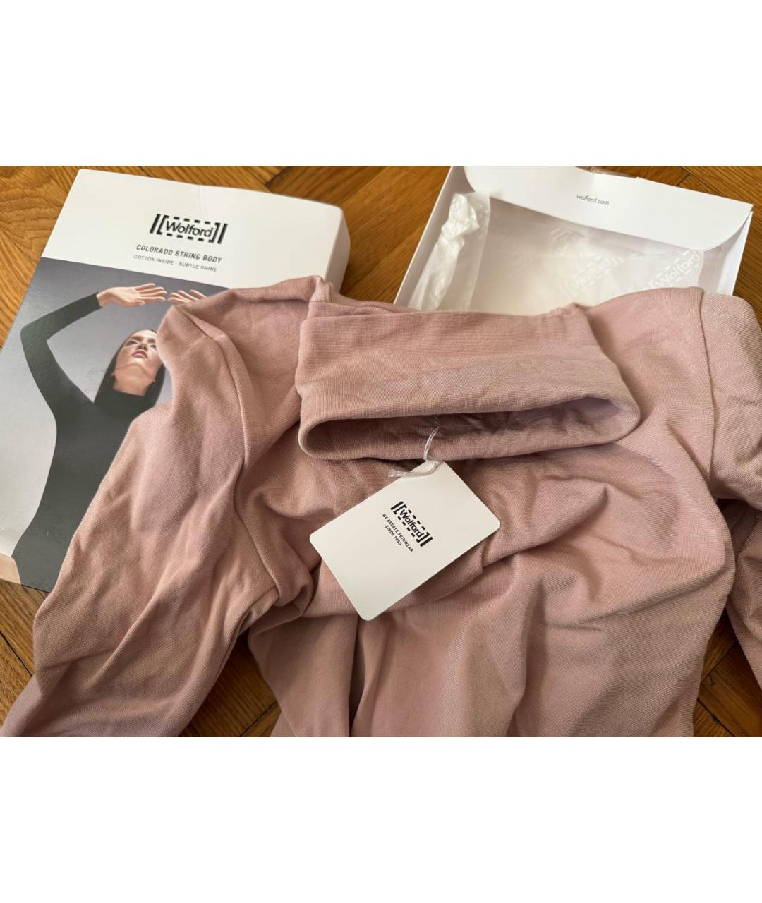 WOLFORD Розовая вискозная водолазка, фото 3