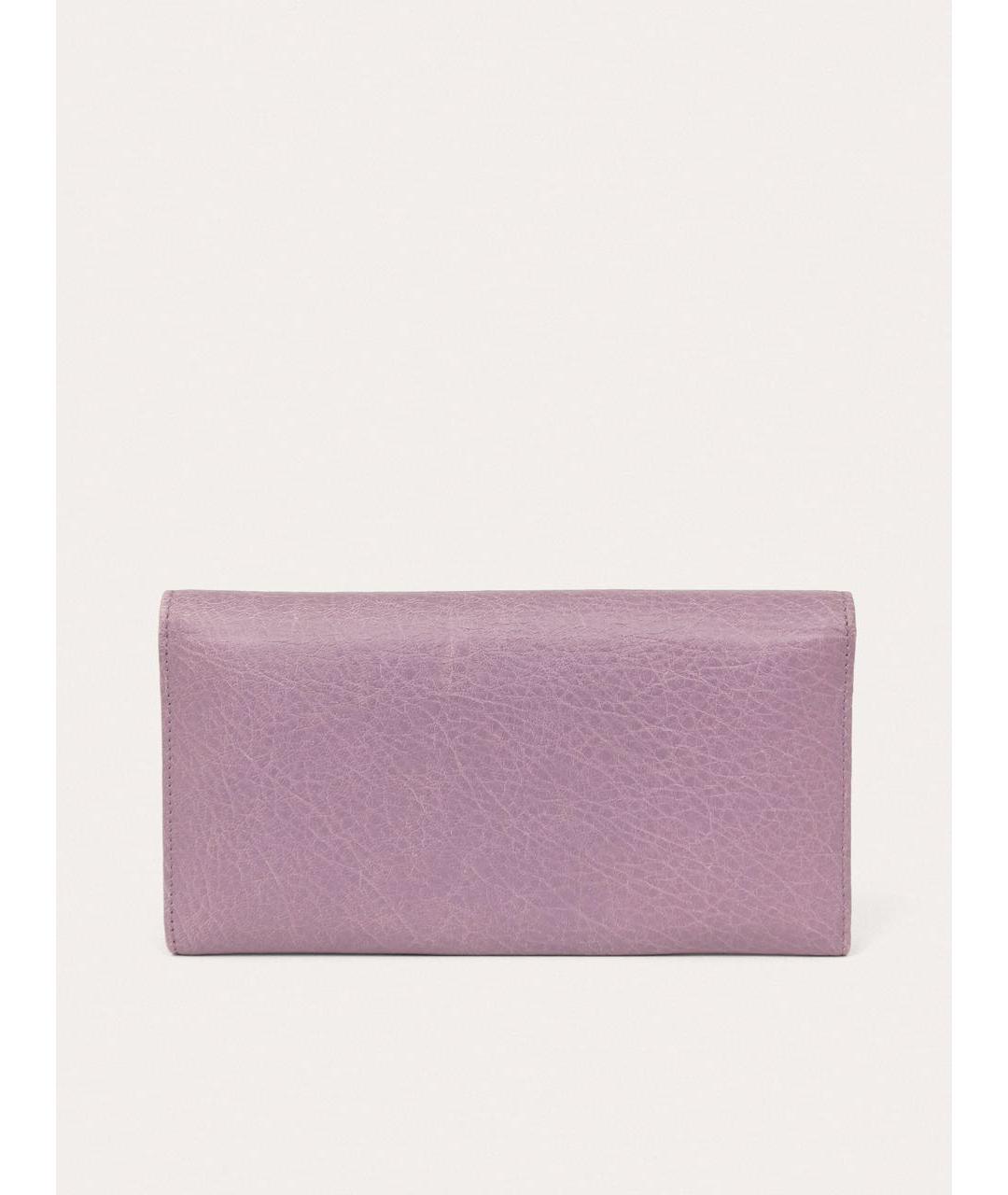 BALENCIAGA Фиолетовый кожаный кошелек, фото 3