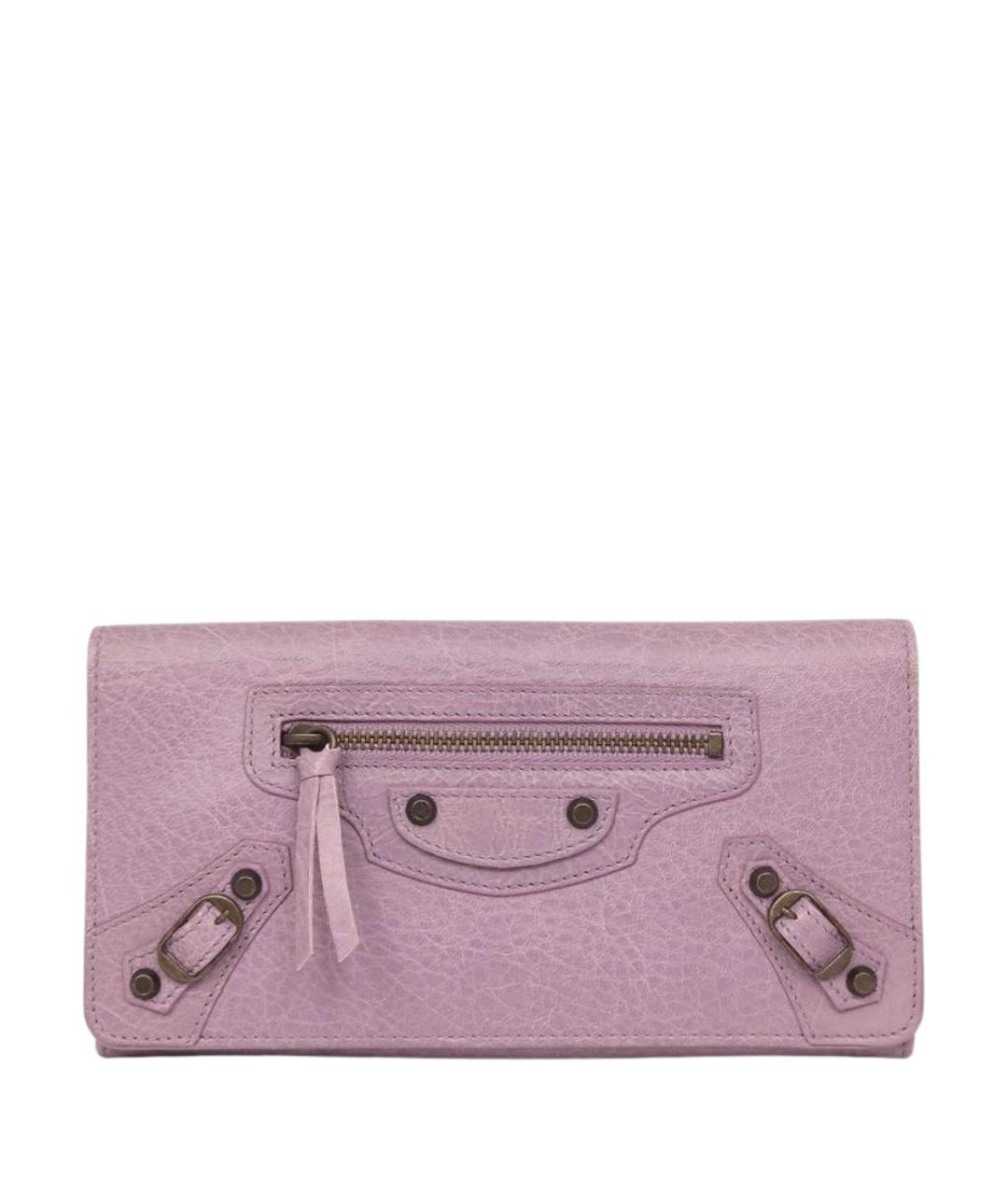 BALENCIAGA Фиолетовый кожаный кошелек, фото 1