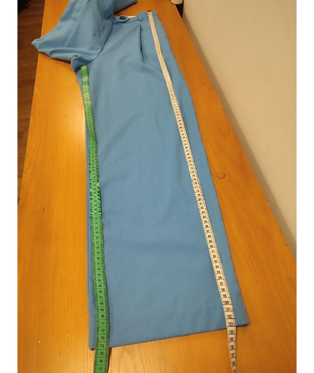 ARKET Голубые шерстяные брюки широкие, фото 8