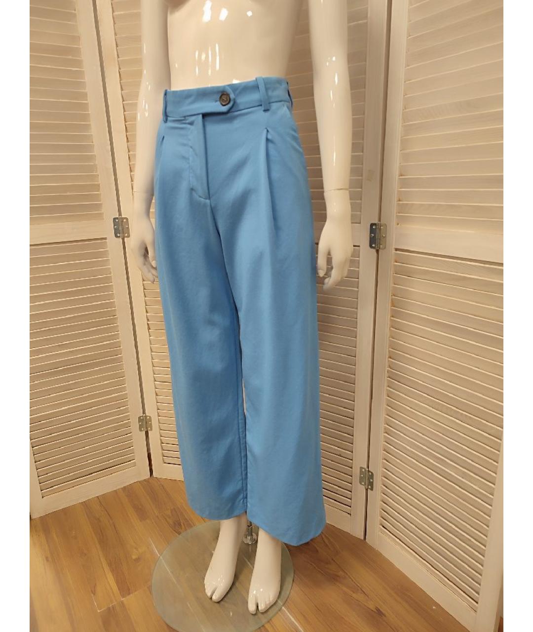 ARKET Голубые шерстяные брюки широкие, фото 5