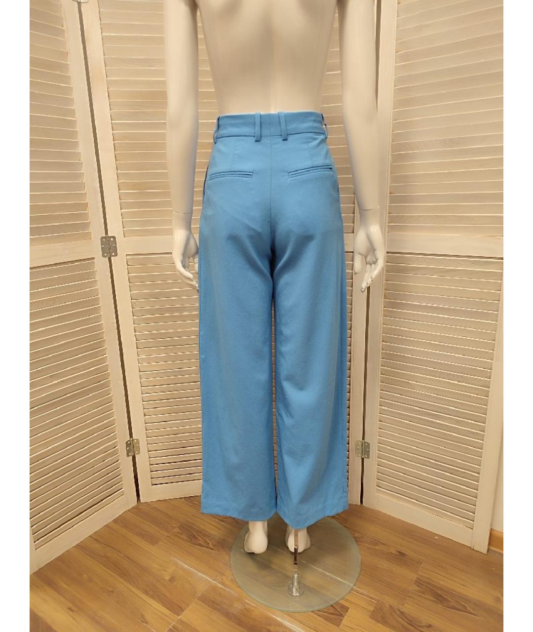 ARKET Голубые шерстяные брюки широкие, фото 2