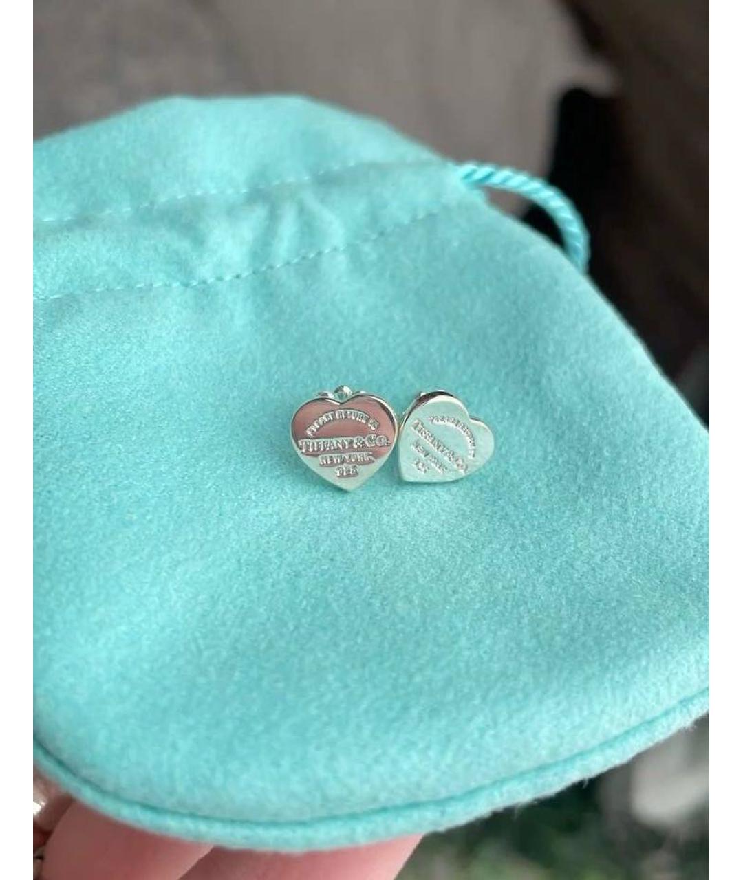 TIFFANY&CO Серебряные серебряные серьги, фото 2