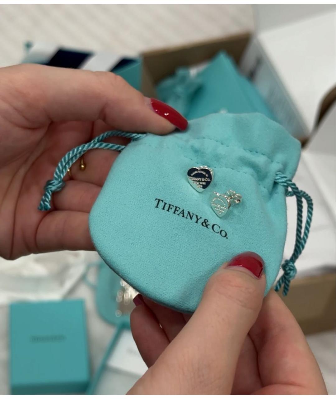 TIFFANY&CO Серебряные серебряные серьги, фото 6