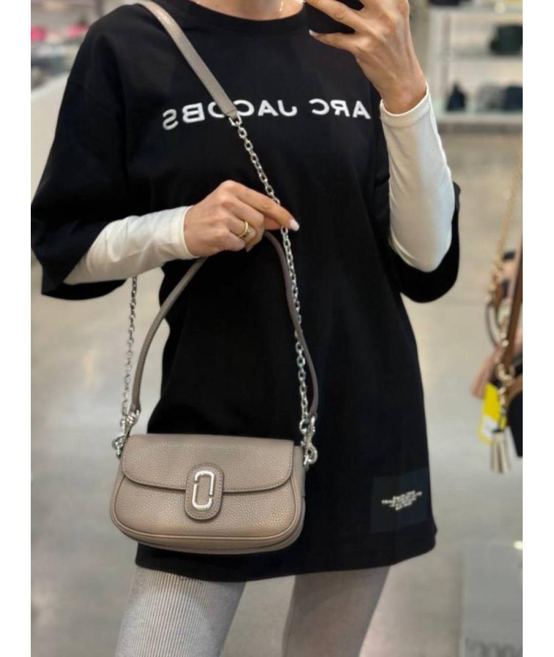 MARC JACOBS Серая кожаная сумка через плечо, фото 2