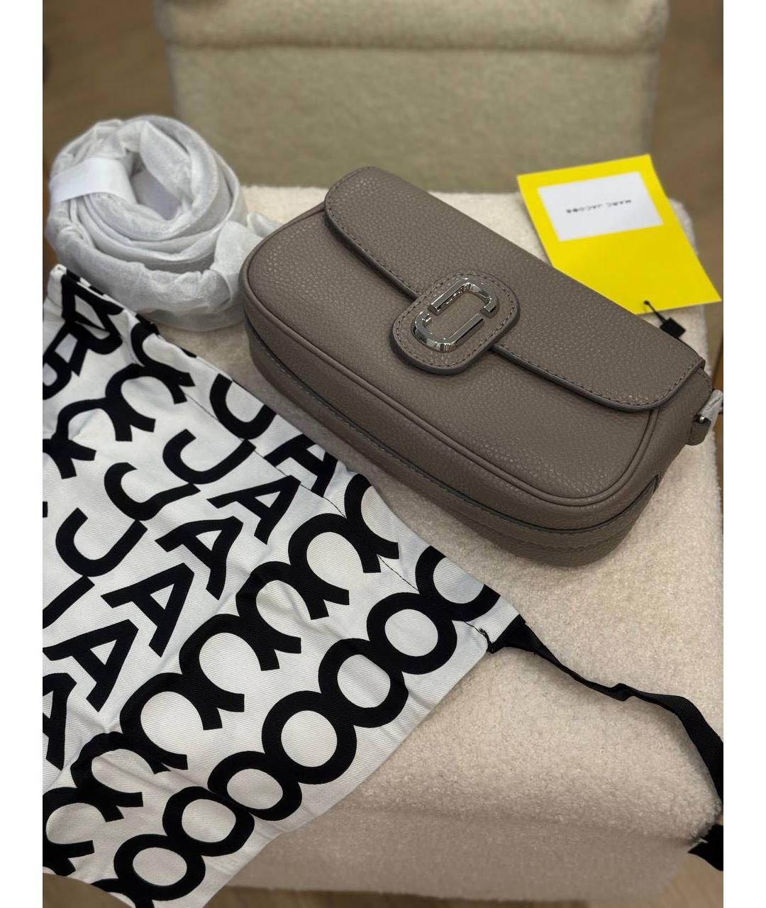 MARC JACOBS Серая кожаная сумка через плечо, фото 3