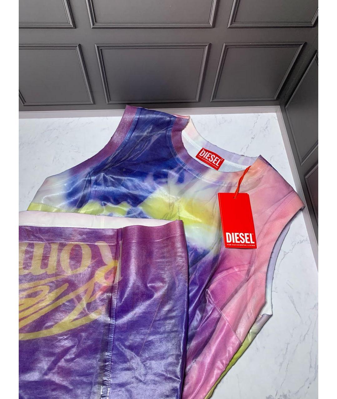 DIESEL Мульти полиэстеровое коктейльное платье, фото 4