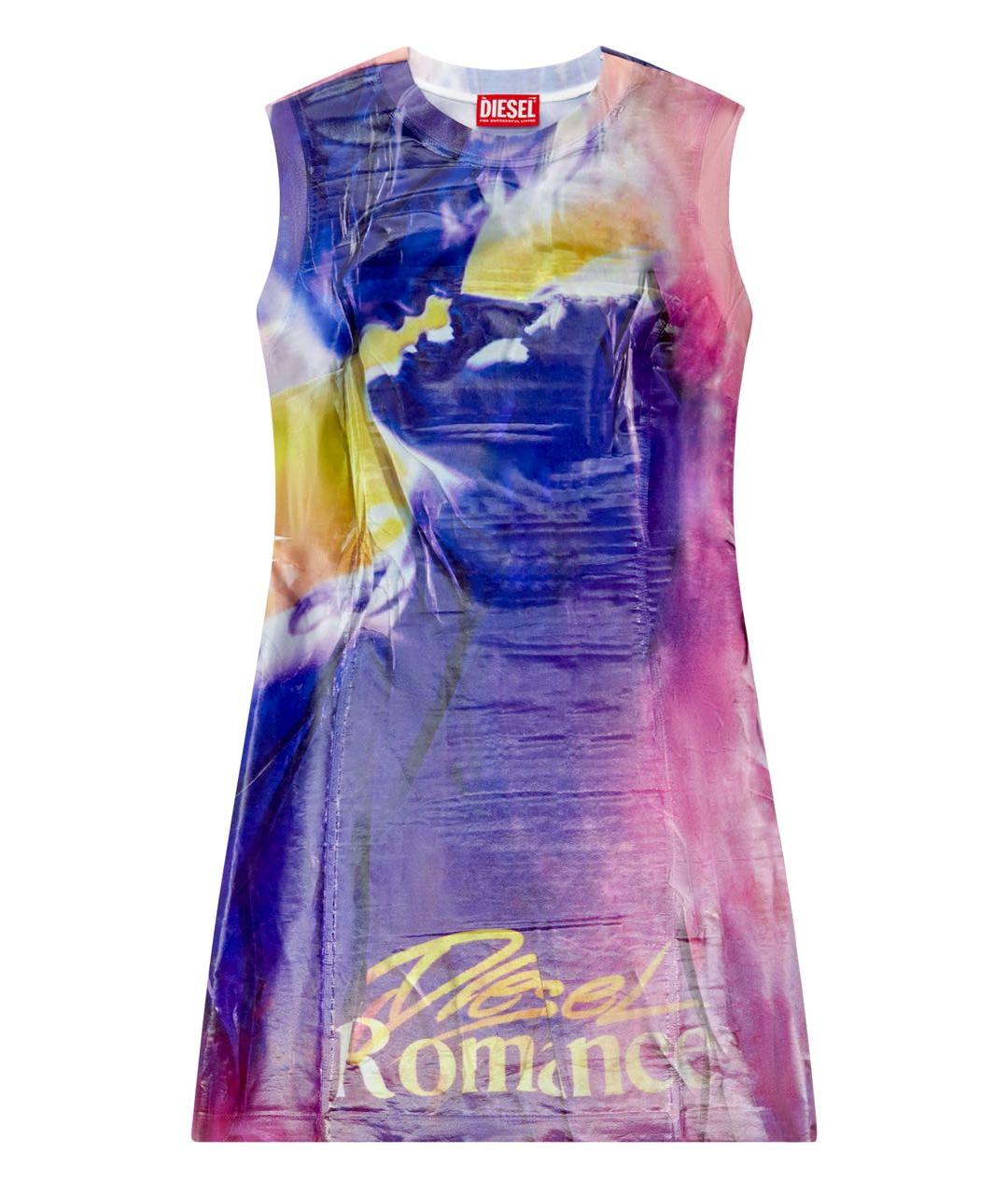 DIESEL Мульти полиэстеровое коктейльное платье, фото 1