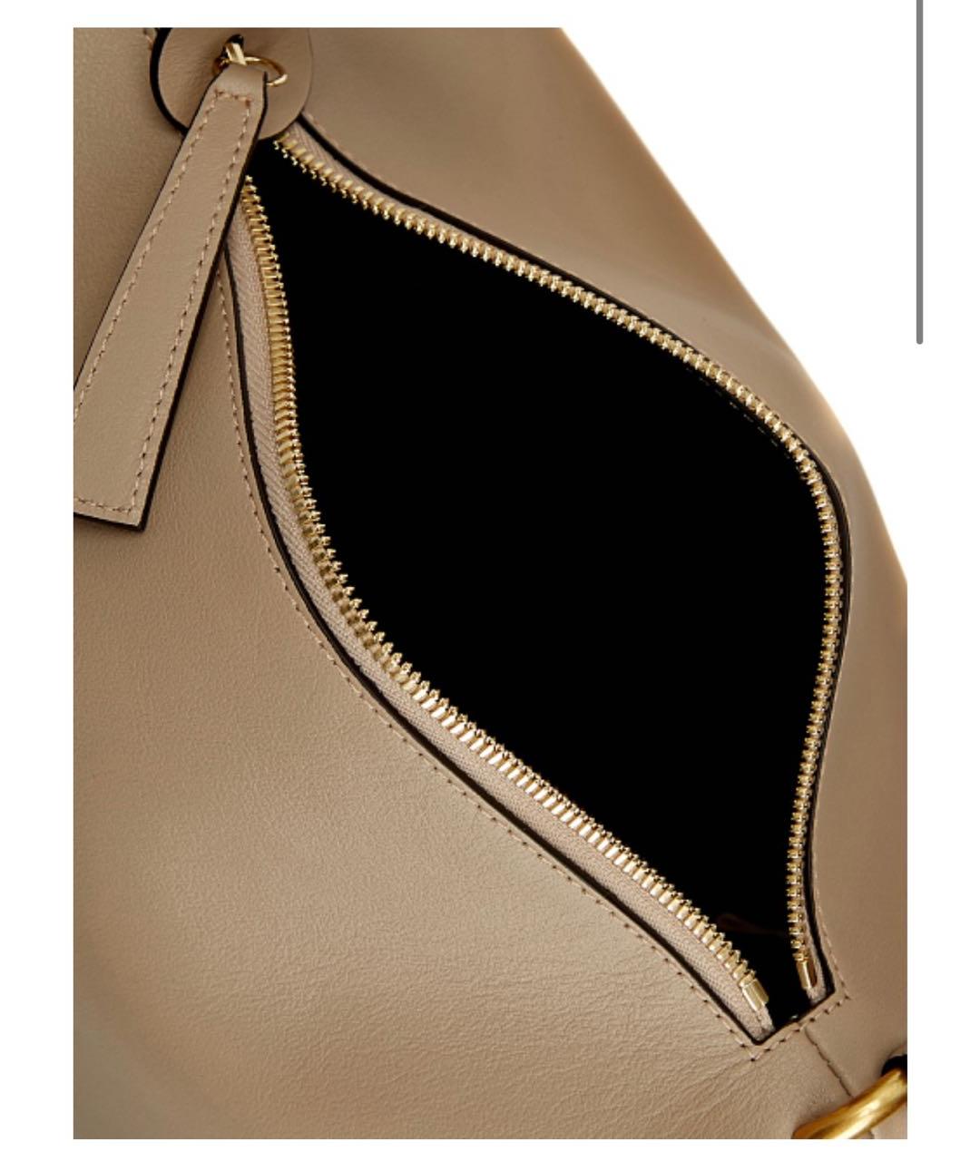 NEOUS Бежевая кожаная сумка с короткими ручками, фото 4