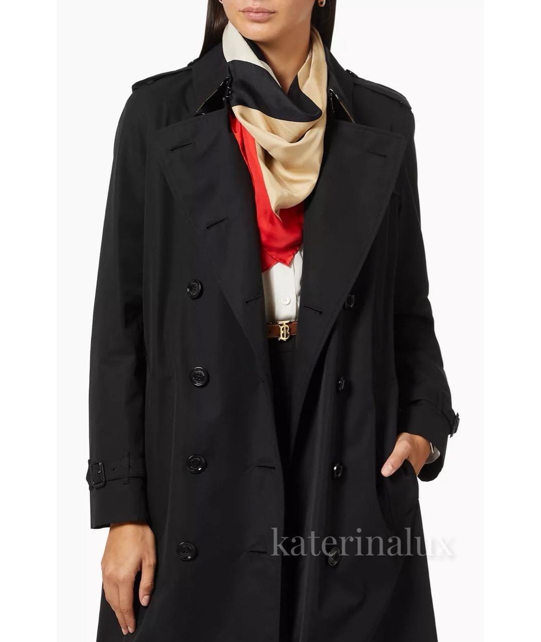 BURBERRY Бежевый шелковый платок, фото 7