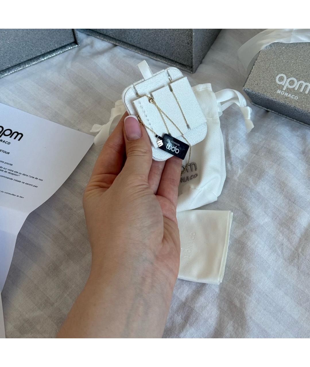 APM Monaco Золотое серебряное колье, фото 6