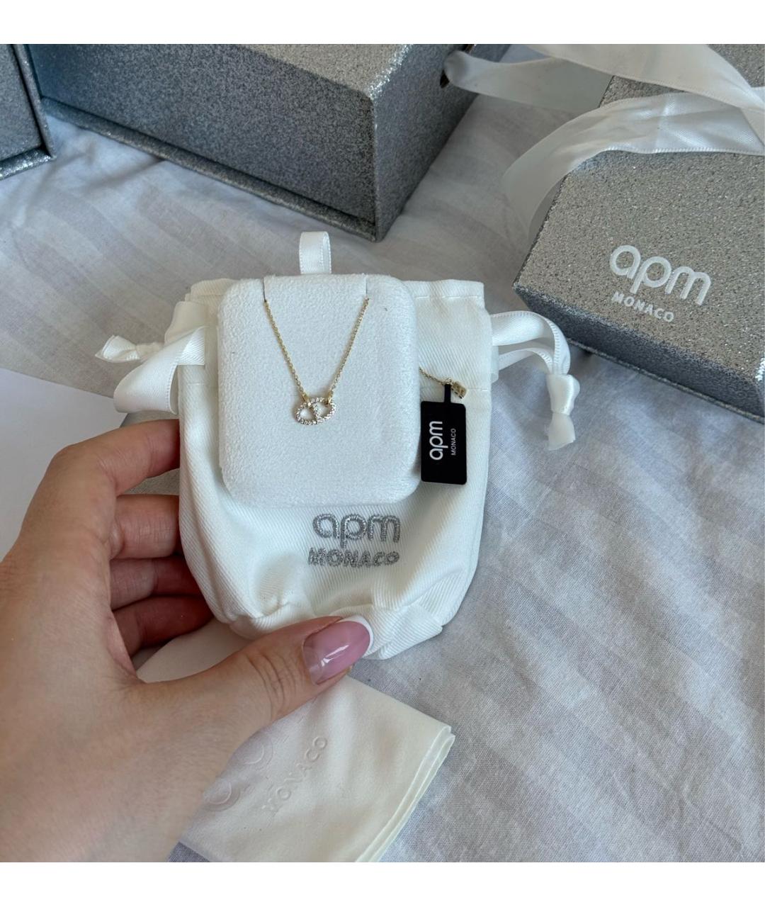 APM Monaco Золотое серебряное колье, фото 4