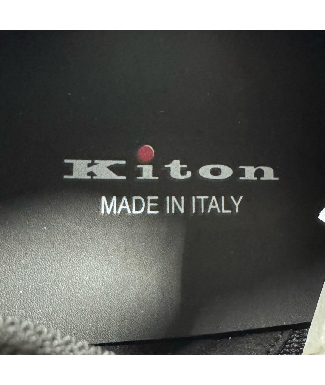 KITON Черные низкие кроссовки / кеды, фото 6