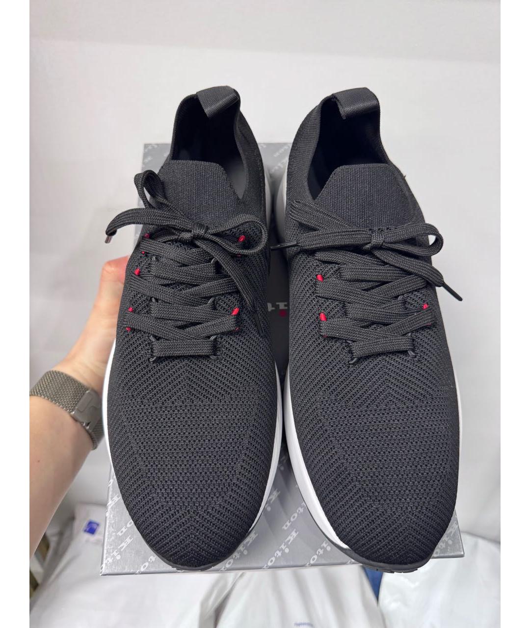 KITON Черные низкие кроссовки / кеды, фото 3