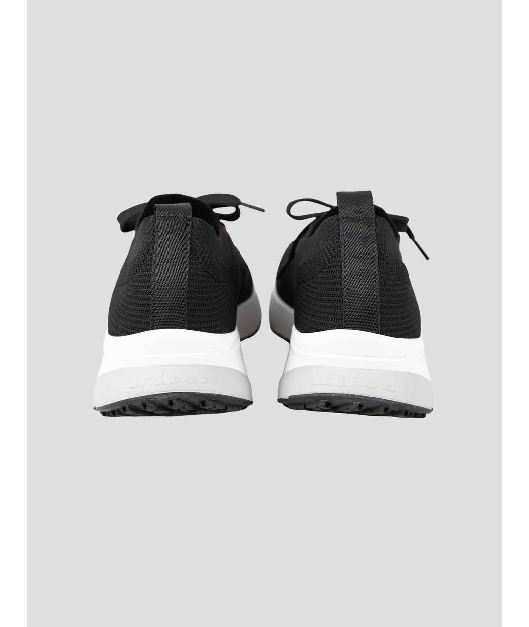 KITON Черные низкие кроссовки / кеды, фото 4