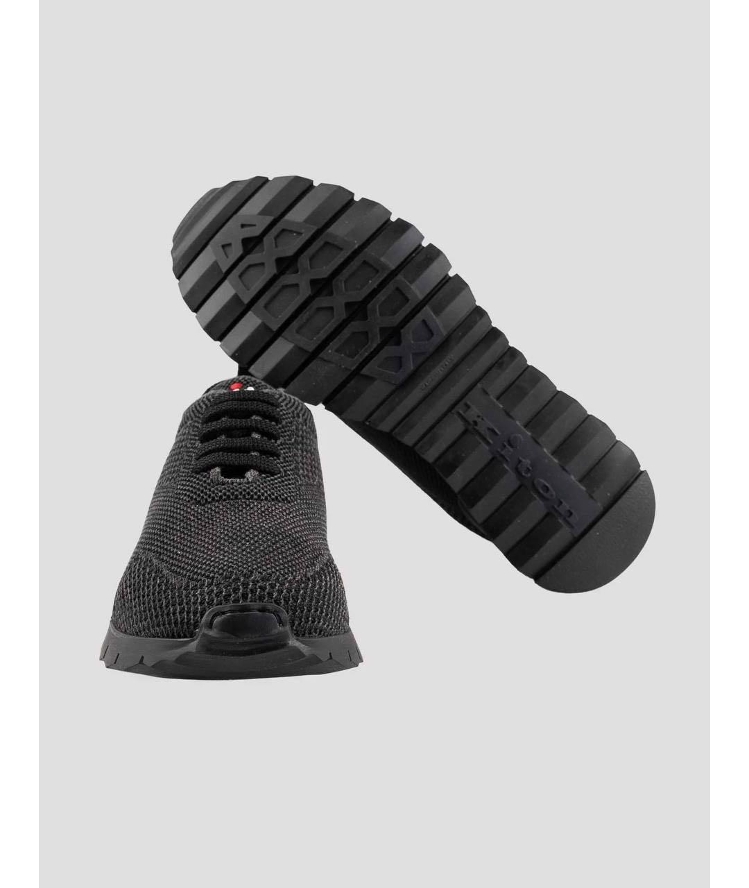 KITON Черные низкие кроссовки / кеды, фото 4