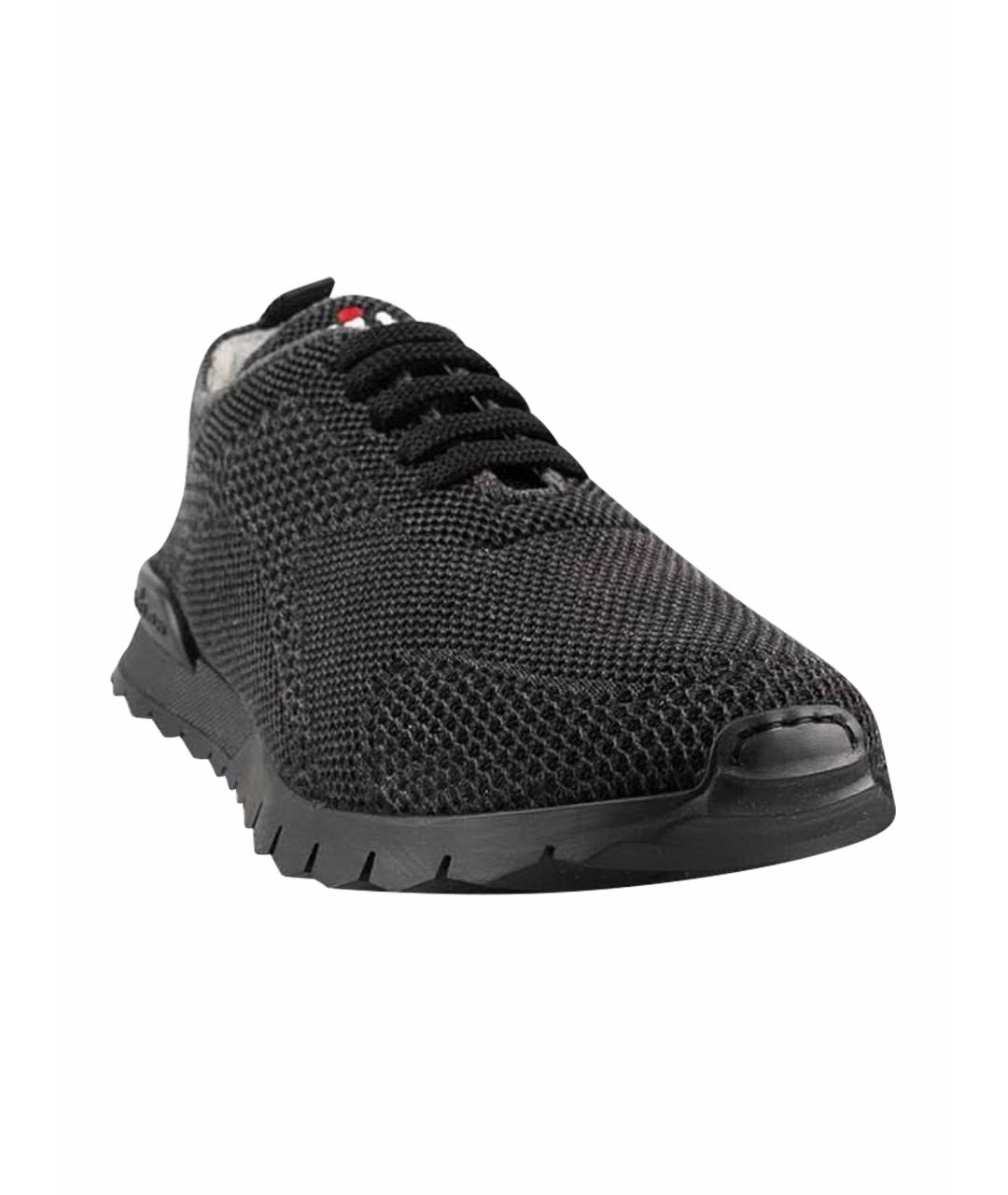 KITON Черные низкие кроссовки / кеды, фото 1