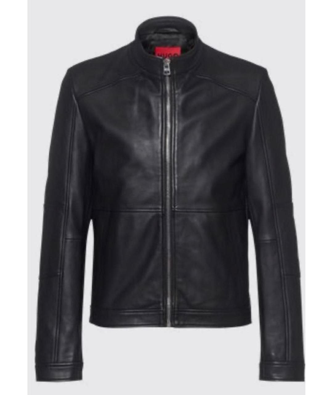 HUGO BOSS Черная кожаная куртка, фото 5