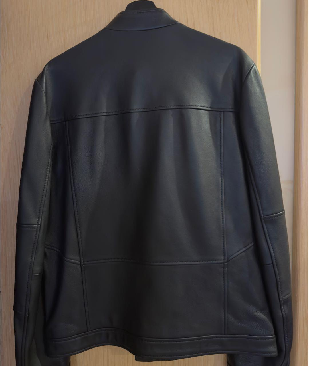 HUGO BOSS Черная кожаная куртка, фото 3
