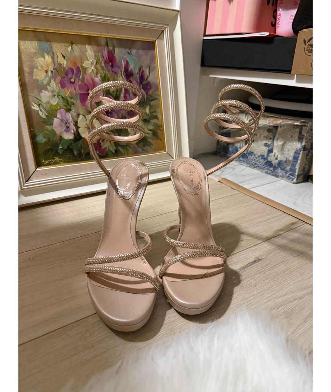 RENE CAOVILLA Бежевые босоножки, фото 2