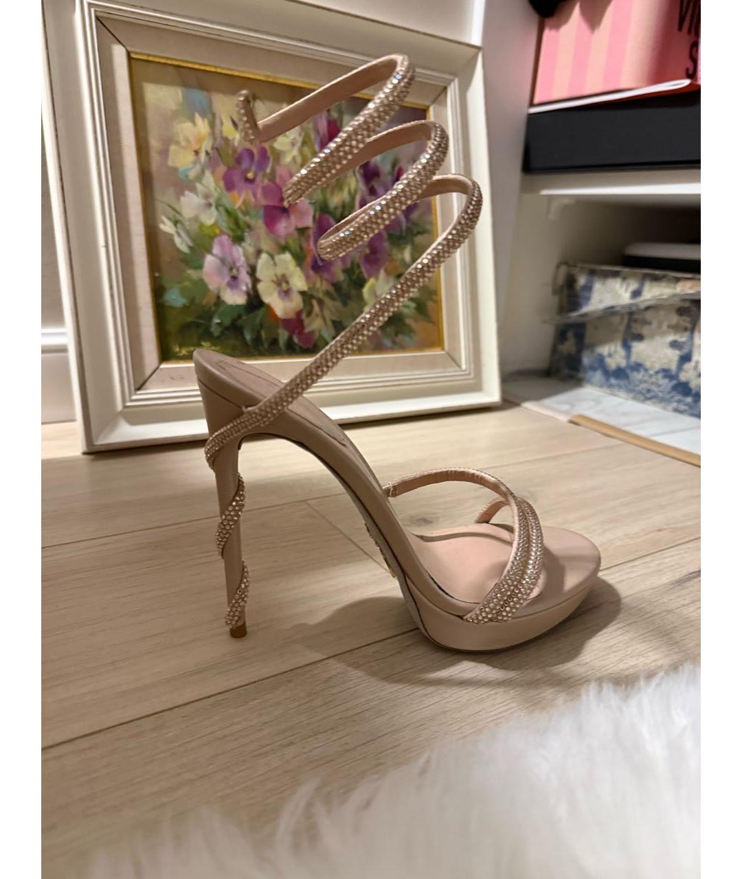 RENE CAOVILLA Бежевые босоножки, фото 5