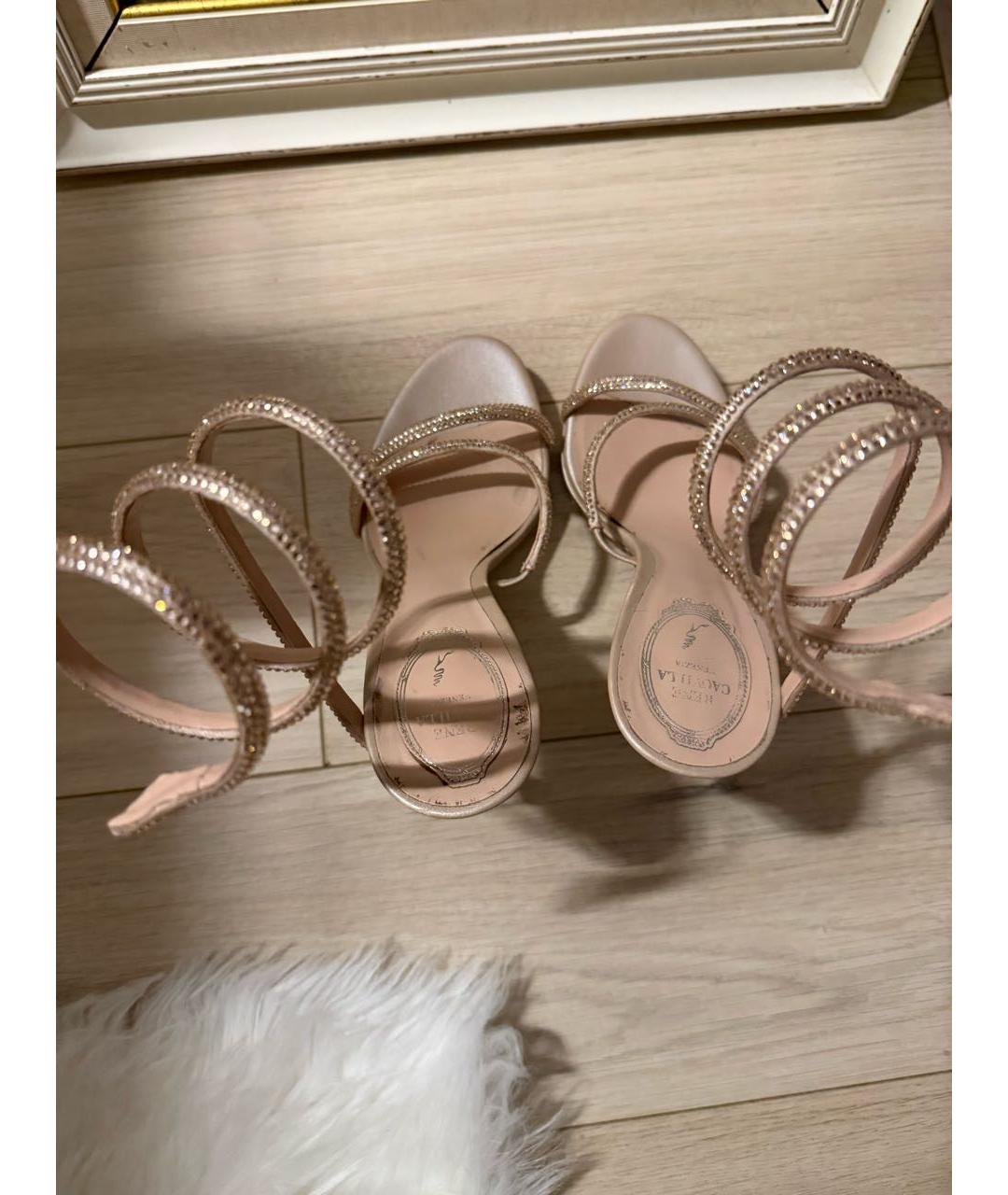 RENE CAOVILLA Бежевые босоножки, фото 3