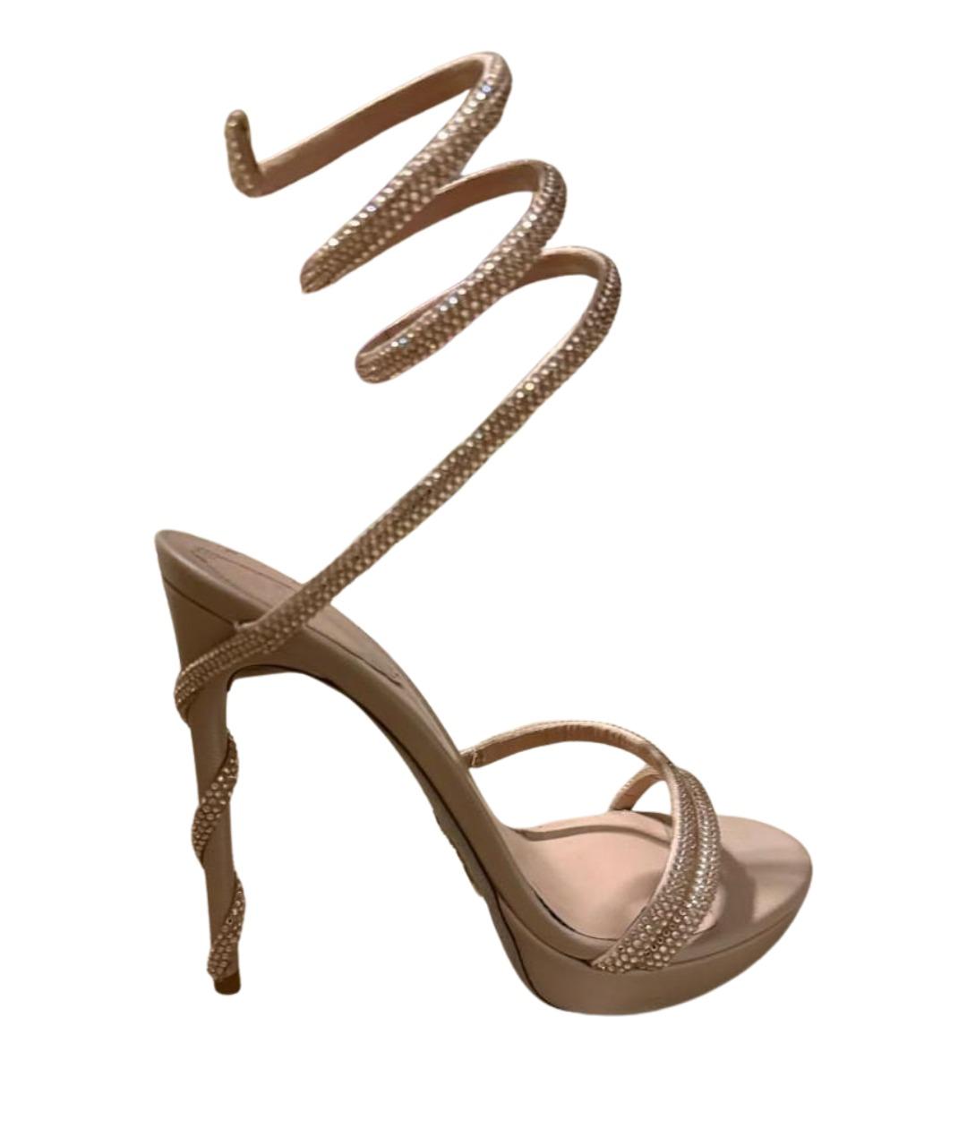 RENE CAOVILLA Бежевые босоножки, фото 1