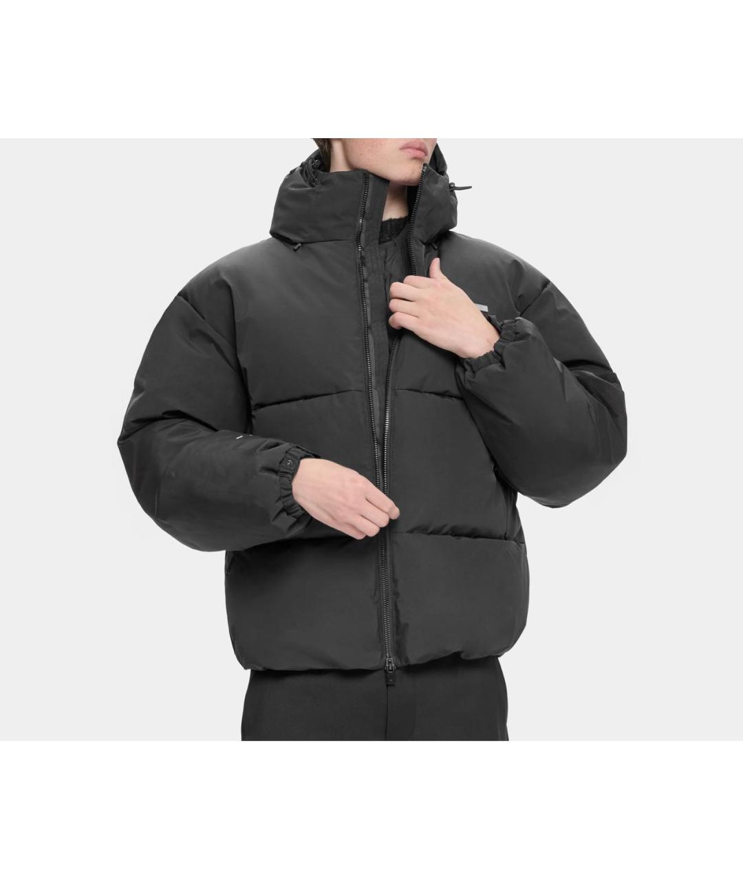 HELIOT EMIL Черный полиэстеровый пуховик, фото 5
