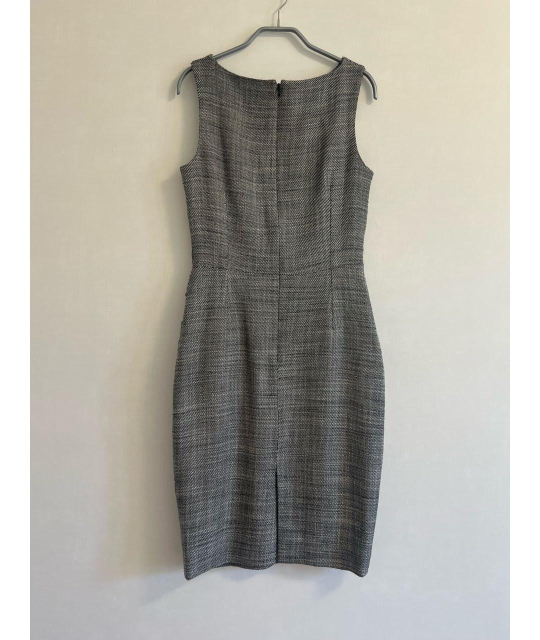 CHRISTIAN DIOR Серое шелковое коктейльное платье, фото 2