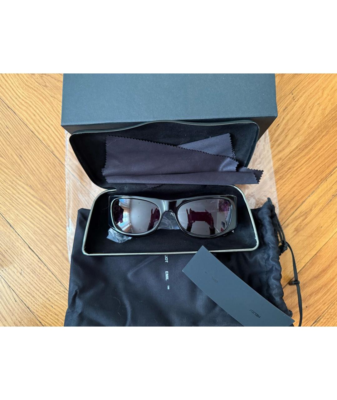 HELIOT EMIL Черные пластиковые солнцезащитные очки, фото 2