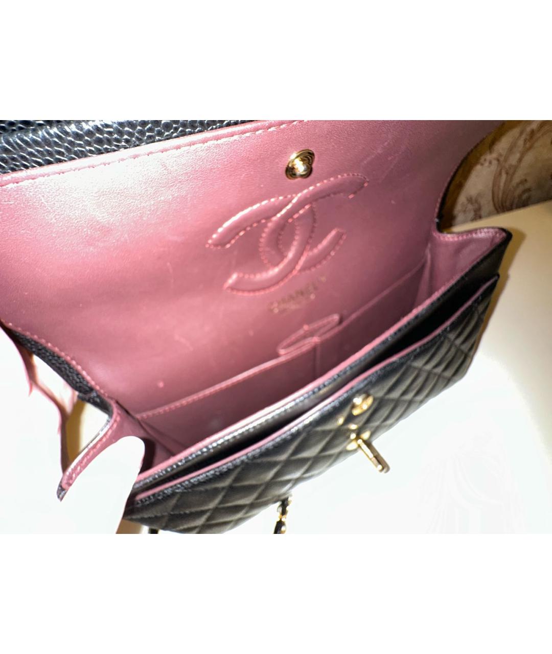 CHANEL Черная кожаная сумка через плечо, фото 6