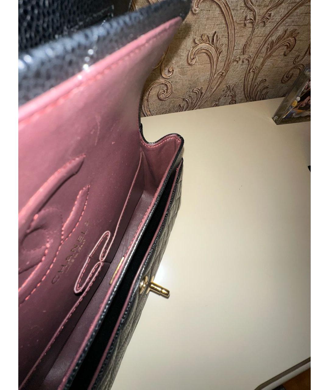 CHANEL Черная кожаная сумка через плечо, фото 4