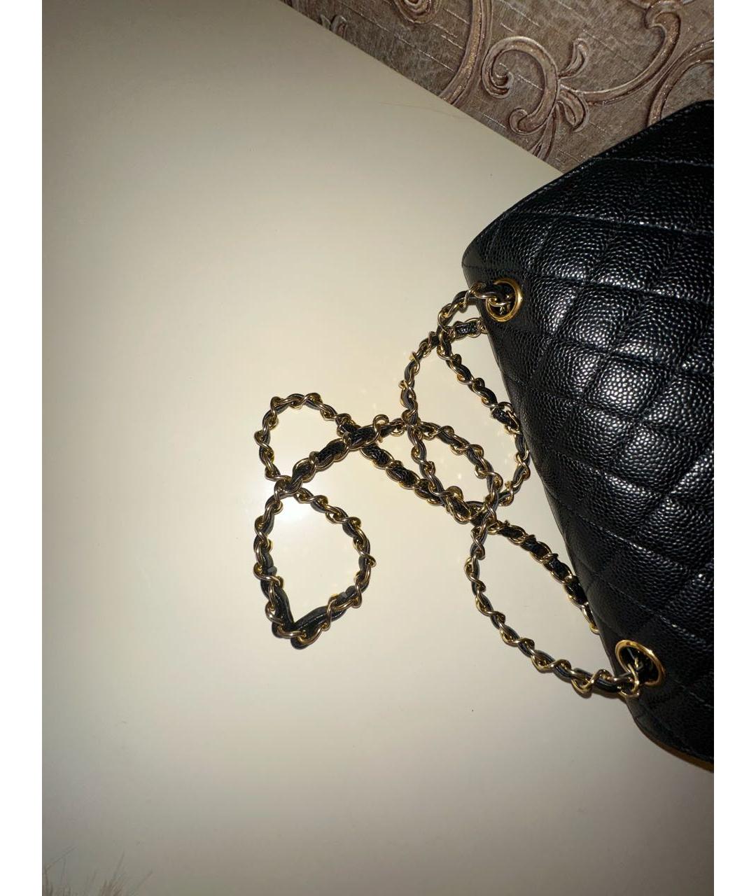 CHANEL Черная кожаная сумка через плечо, фото 8