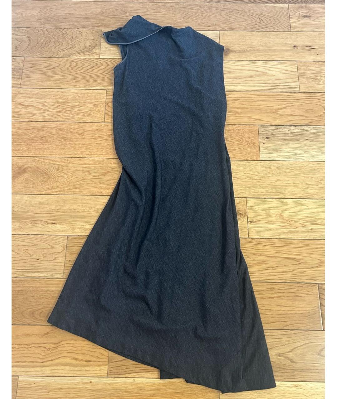 BRUNELLO CUCINELLI Серое шерстяное платье, фото 7