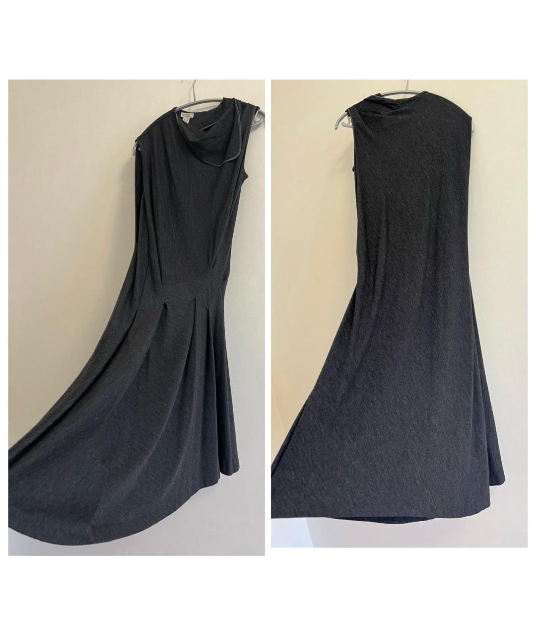 BRUNELLO CUCINELLI Серое шерстяное платье, фото 5