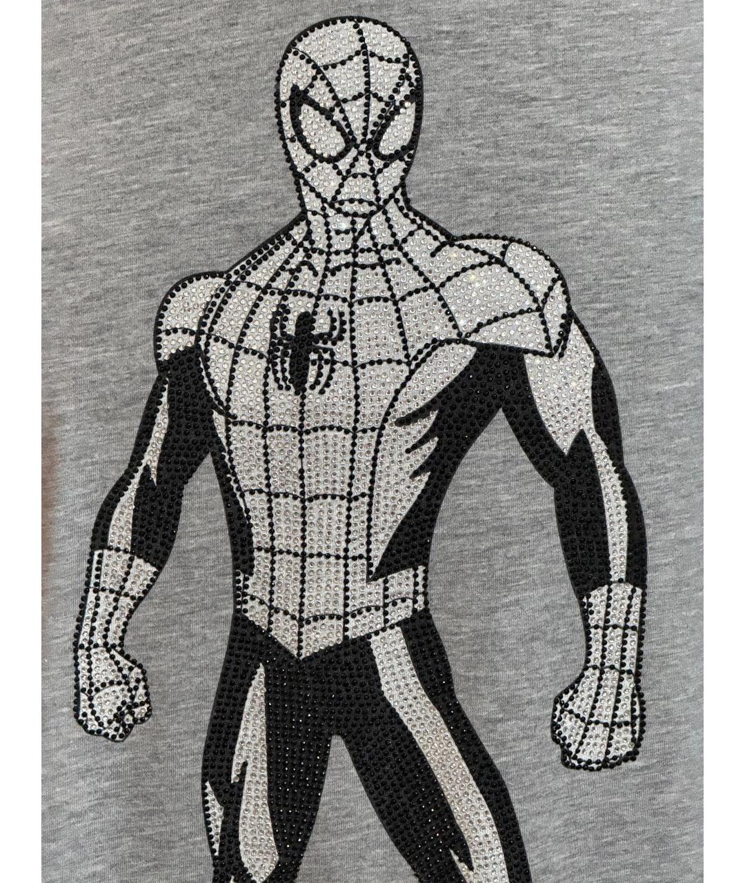 PHILIPP PLEIN Серая хлопковая футболка, фото 5