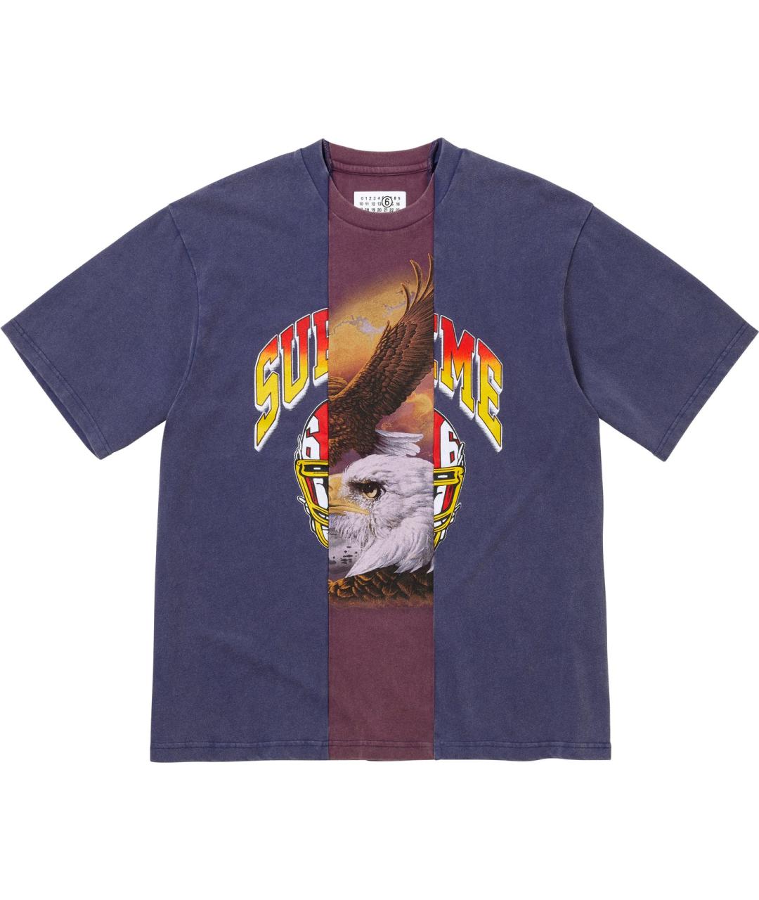 SUPREME Синяя хлопковая футболка, фото 1