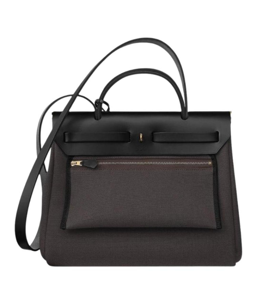 HERMES Черная сумка с короткими ручками, фото 2