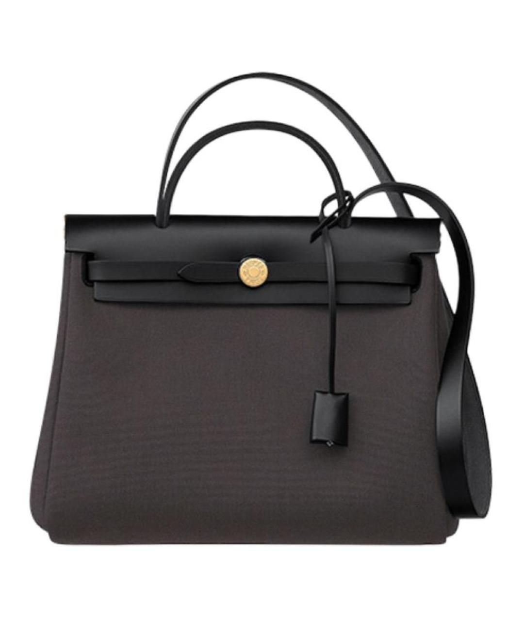 HERMES Черная сумка с короткими ручками, фото 1