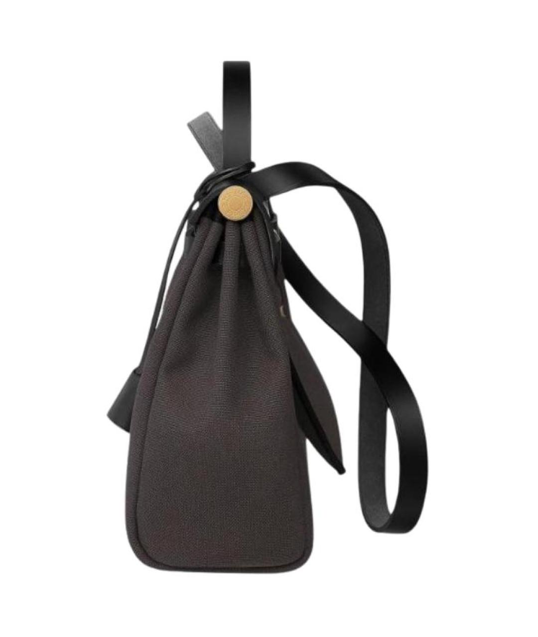 HERMES Черная сумка с короткими ручками, фото 3