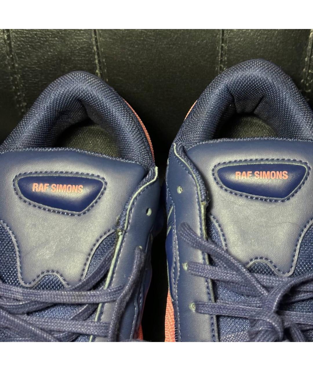 ADIDAS X RAF SIMONS Коралловые текстильные низкие кроссовки / кеды, фото 8