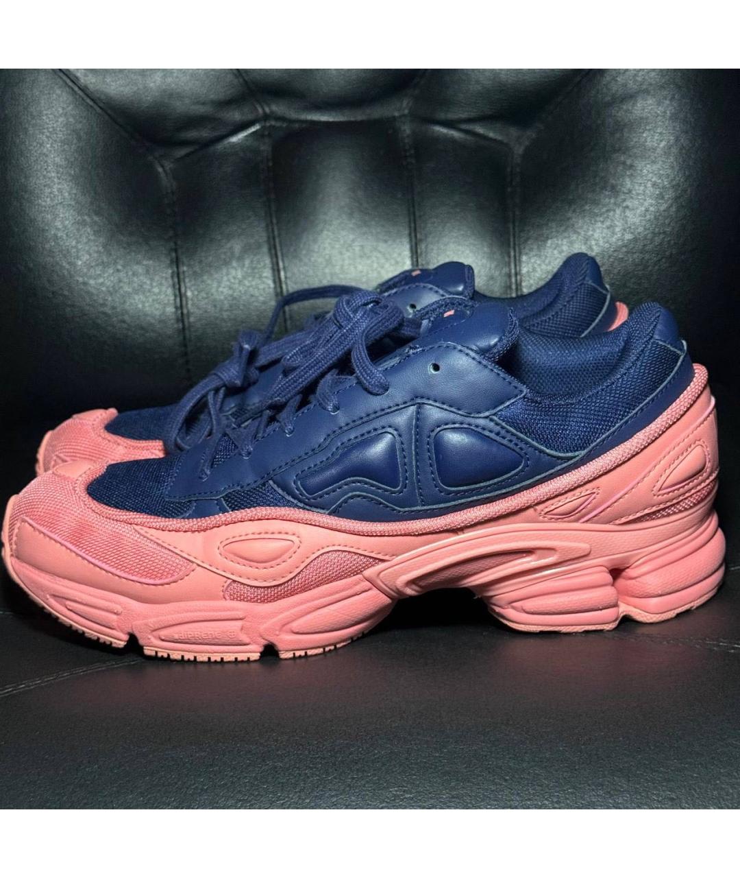 ADIDAS X RAF SIMONS Коралловые текстильные низкие кроссовки / кеды, фото 2